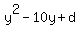 y%5E2-10y%2Bd
