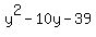 y%5E2-10y-39