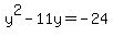y%5E2-11y=-24