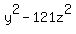 y%5E2-121z%5E2