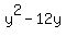 y%5E2-12y