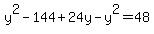 y%5E2-144%2B24y-y%5E2=48