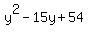y%5E2-15y%2B54
