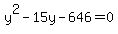 y%5E2-15y-646=0