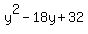 y%5E2-18y%2B32