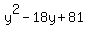 y%5E2-18y%2B81
