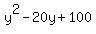 y%5E2-20y%2B100