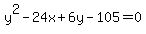 y%5E2-24x%2B6y-105=0