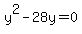 y%5E2-28y=0