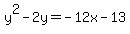 y%5E2-2y=-12x-13