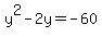 y%5E2-2y=-60