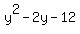 y%5E2-2y-12