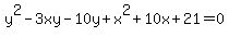 y%5E2-3xy-10y%2Bx%5E2%2B10x%2B21=0