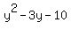 y%5E2-3y-10