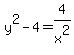y%5E2-4=4%2Fx%5E2