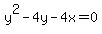 y%5E2-4y-4x=0