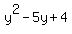 y%5E2-5y%2B4