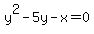 y%5E2-5y-x=0