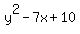 y%5E2-7x%2B10