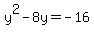 y%5E2-8y=-16