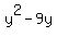 y%5E2-9y