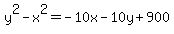 y%5E2-x%5E2=+-10x-10y%2B900