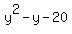y%5E2-y-20