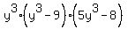 y%5E3%28y%5E3-9%29%285y%5E3-8%29