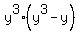 y%5E3%28y%5E3-y%29