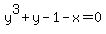 y%5E3%2By-1-x=0
