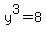 y%5E3=8