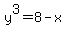 y%5E3=8-x