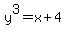 y%5E3=x%2B4