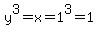 y%5E3=x=1%5E3=1
