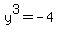 y%5E3+=+-+4