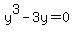 y%5E3+-+3y+=+0