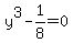 y%5E3-1%2F8=0