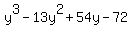 y%5E3-13y%5E2%2B54y-72