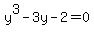 y%5E3-3y-2=0