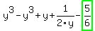 y%5E3-y%5E3%2By%2B1%2F2%2Fy-highlight_green%28+5%2F6+%29