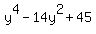 y%5E4-14y%5E2%2B45
