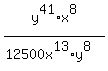 y%5E41%2Ax%5E8%2F%2812500x%5E13%2Ay%5E8%29