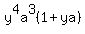 y%5E4a%5E3%281%2Bya%29