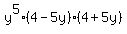 y%5E5%284-5y%29%284%2B5y%29