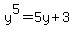 y%5E5=5y%2B3