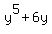 y%5E5+%2B+6y