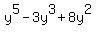 y%5E5-3y%5E3%2B8y%5E2