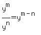 y%5Em%2Fy%5En=y%5E%28m-n%29