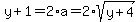 y+%2B+1+=+2%2Aa+=+2%2Asqrt%28y%2B4%29