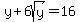 y+%2B6sqrt%28y%29+=+16